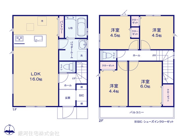 G00392115 神奈川県横浜市旭区今宿西町 新築一戸建て 4790万円【間取図】