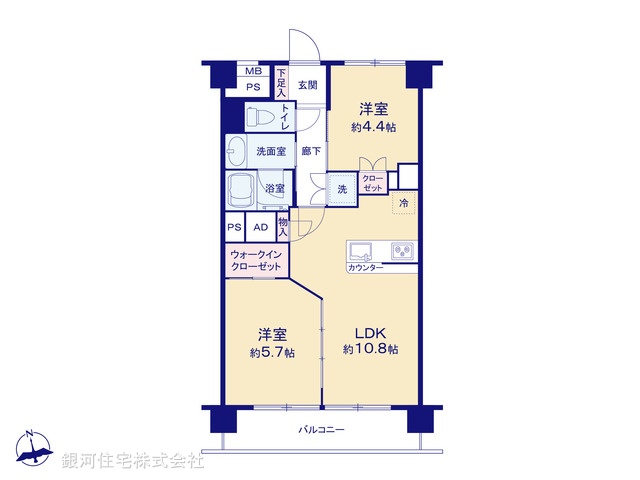 G00392133 東京都江東区深川１丁目 中古マンション 5199万円【間取図】