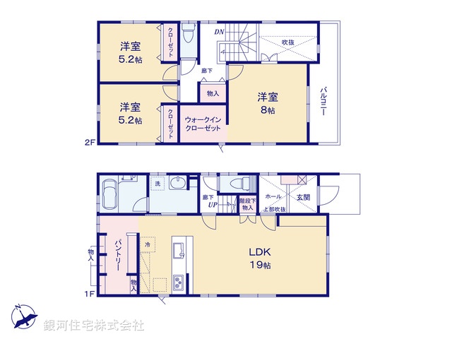 G00392155 埼玉県川越市砂新田５丁目 新築一戸建て 4280万円【間取図】