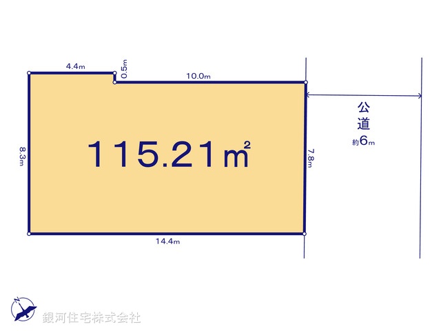 G00392188 東京都日野市東豊田４丁目 土地 3580万円【区画図】