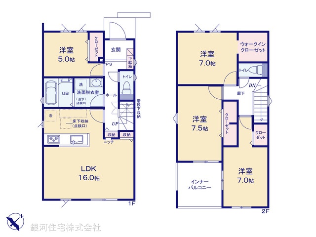 G00392196 千葉県市原市南国分寺台３丁目 新築一戸建て 3290万円【間取図】