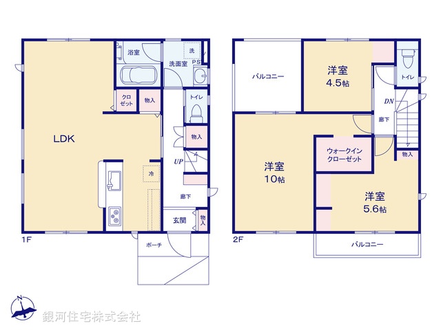 G00392199 埼玉県三郷市高州２丁目 新築一戸建て 3780万円【間取図】