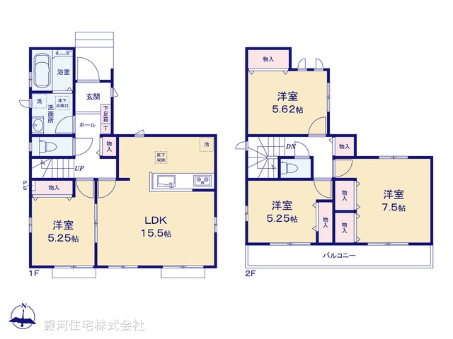 G00392246 千葉県習志野市東習志野８丁目 新築一戸建て 3190万円【間取図】