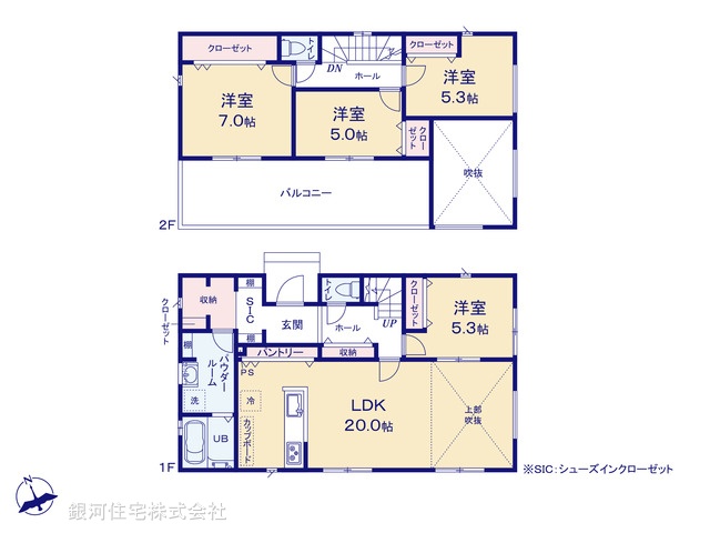 G00392253 神奈川県横浜市栄区庄戸１丁目 新築一戸建て 5690万円【間取図】