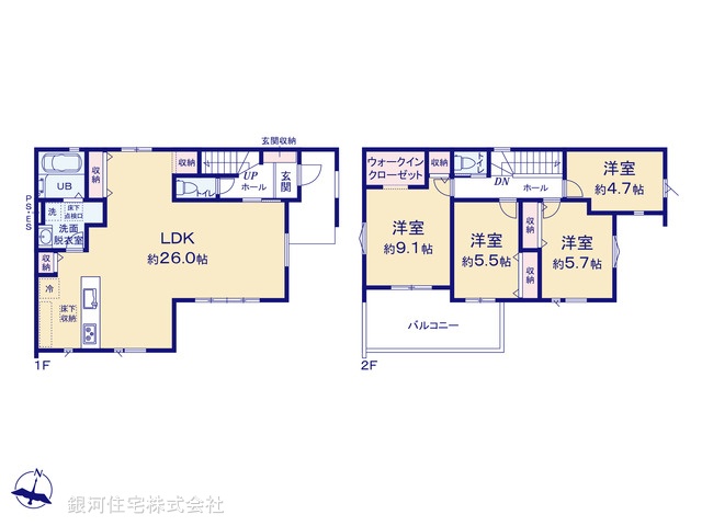 G00392277 千葉県千葉市中央区宮崎町 新築一戸建て 4999万円【間取図】