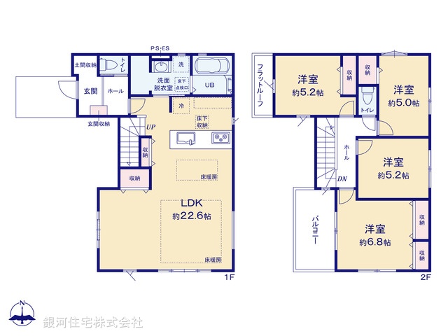 G00392344 神奈川県横浜市金沢区東朝比奈２丁目 新築一戸建て 6199万円【間取図】