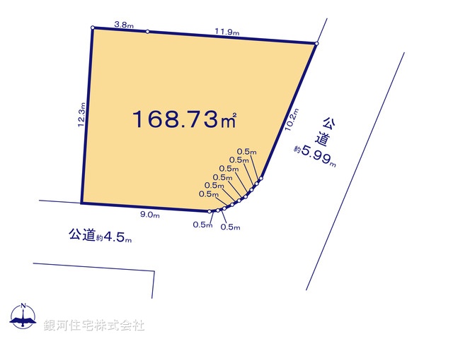 G00392352 埼玉県春日部市備後東８丁目 土地 2590万円【区画図】