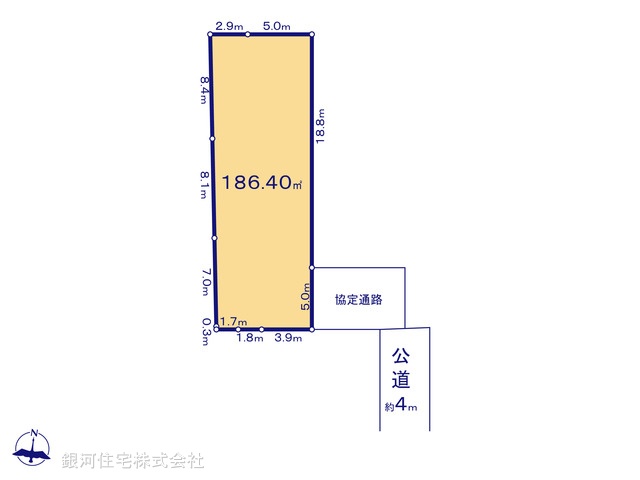 G00392355 神奈川県藤沢市鵠沼桜が岡１丁目 土地 6880万円【区画図】