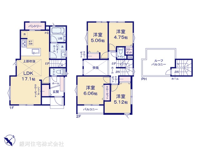 G00392382 神奈川県藤沢市城南５丁目 新築一戸建て 5380万円【間取図】