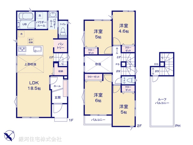 G00392386 神奈川県藤沢市城南５丁目 新築一戸建て 5480万円【間取図】
