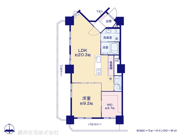 G00392415 神奈川県川崎市幸区大宮町 中古マンション 9780万円【間取図】