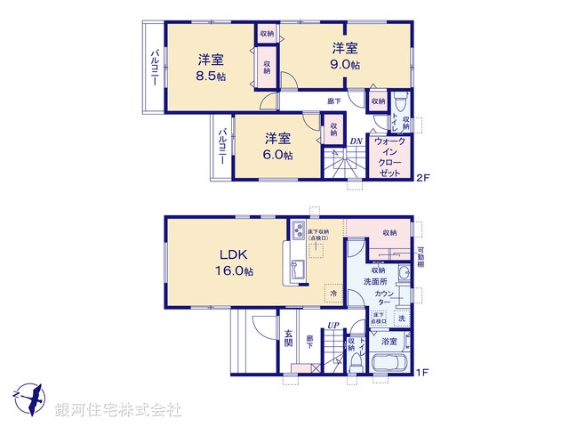 G00392558 埼玉県白岡市篠津 新築一戸建て 3080万円【間取図】