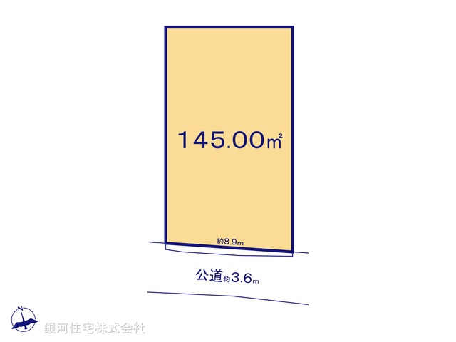 G00392585 神奈川県横須賀市津久井３丁目 土地 1880万円【区画図】