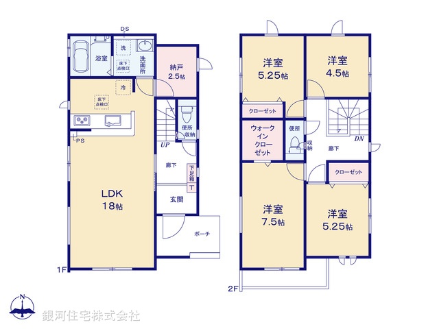 G00392682 神奈川県三浦市初声町下宮田 新築一戸建て 3280万円【間取図】