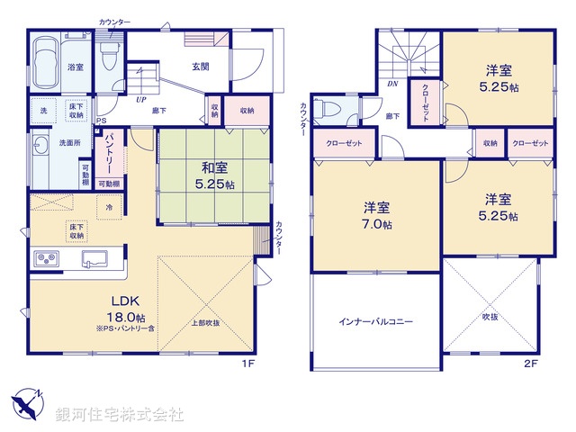G00392756 神奈川県相模原市南区若松３丁目 新築一戸建て 5780万円 土地面積140.29m² (約42.43坪) 建物面積104.35m² (約31.56坪) 間取り４ＬＤＫ 築年月2026年08月【間取図】