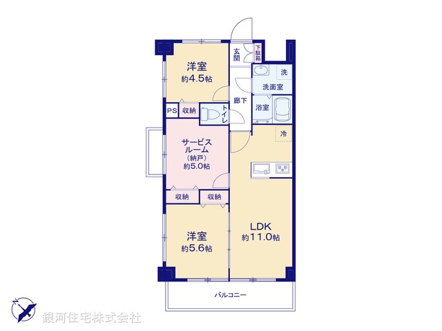 G00392798 東京都葛飾区金町６丁目 中古マンション 3980万円【間取図】