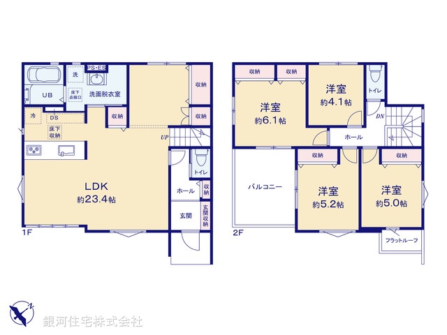 G00392803 千葉県千葉市中央区松ヶ丘町 新築一戸建て 5149万円【間取図】