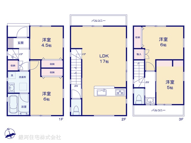 G00393018 千葉県松戸市東平賀 新築一戸建て 4180万円【間取図】