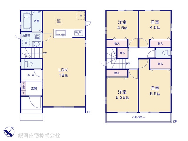 G00393292 千葉県千葉市若葉区桜木北１丁目 新築一戸建て 3290万円【間取図】