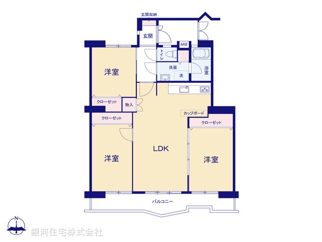 G00393306 千葉県浦安市美浜５丁目 中古マンション 5280万円【間取図】