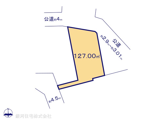 G00393375 埼玉県さいたま市岩槻区府内２丁目 土地 2090万円【区画図】