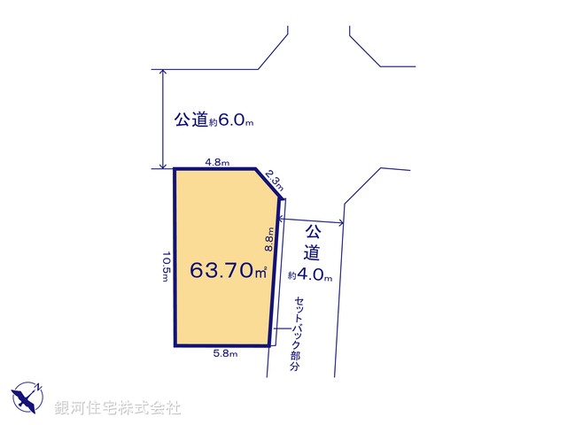 G00393384 埼玉県さいたま市大宮区北袋町２丁目 土地 4870万円【区画図】