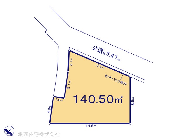 G00393442 埼玉県入間市高倉５丁目 土地(建築条件付土地) 1699万円【区画図】