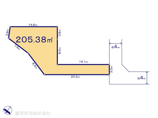G00393444 埼玉県入間市高倉５丁目 土地(建築条件付土地) 1999万円【区画図】