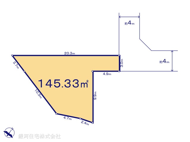 G00393446 埼玉県入間市高倉５丁目 土地(建築条件付土地) 1399万円【区画図】
