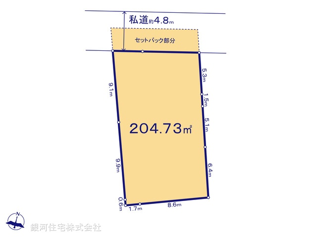 G00393472 神奈川県横浜市港南区芹が谷１丁目 土地(建築条件付土地) 3160万円【区画図】
