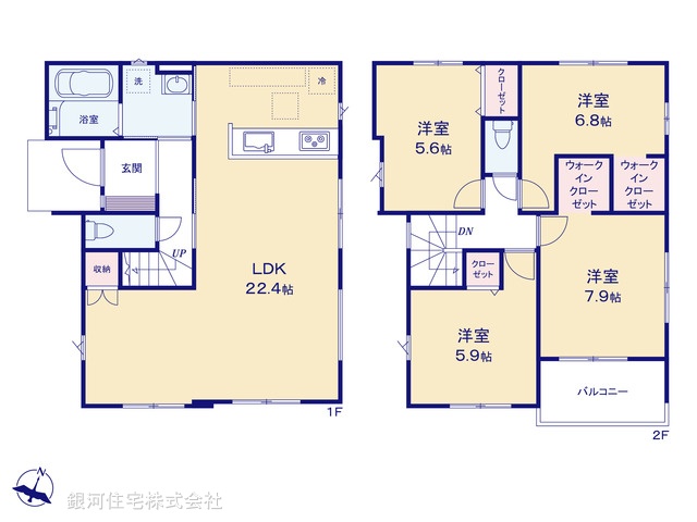 G00393547 千葉県船橋市馬込町 新築一戸建て 4798万円【間取図】