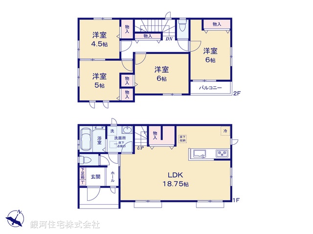 G00393570 東京都町田市成瀬台１丁目 新築一戸建て 4290万円【間取図】