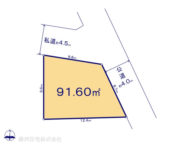 G00393579 東京都世田谷区上北沢１丁目 土地 1億330万円【区画図】