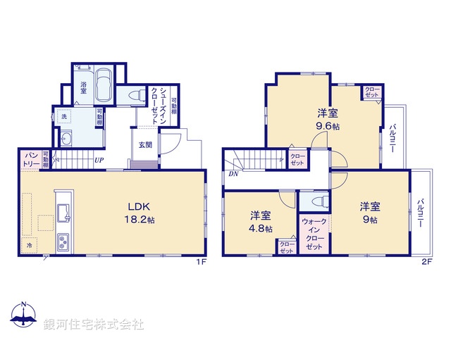 G00393581 千葉県白井市堀込３丁目 新築一戸建て 4099万円【間取図】