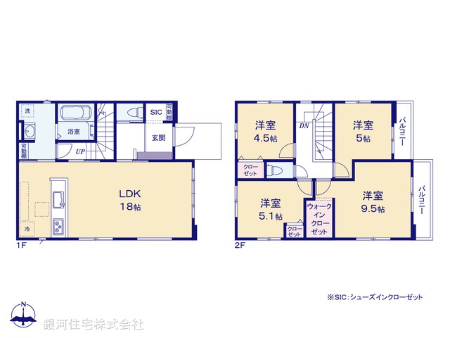 G00393582 千葉県白井市堀込３丁目 新築一戸建て 4399万円【間取図】
