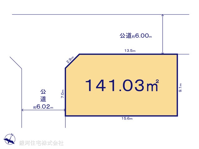 G00393602 千葉県船橋市高根台４丁目 土地 4150万円【区画図】
