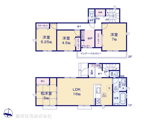 G00393650 東京都八王子市石川町 新築一戸建て 3299万円【間取図】