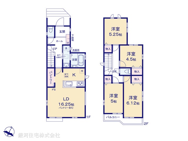 G00393667 埼玉県さいたま市南区大字大谷口 新築一戸建て 4390万円【間取図】