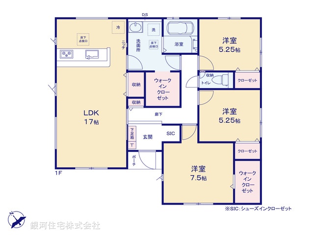 G00393796 千葉県四街道市鹿渡 新築一戸建て 4190万円【間取図】