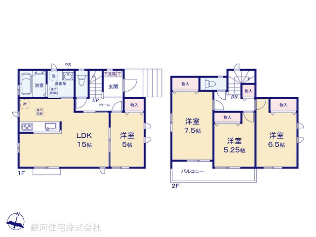 G00393799 東京都町田市図師町 新築一戸建て 3990万円【間取図】