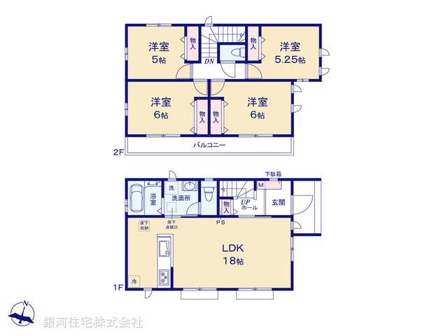 G00393884 神奈川県横浜市南区永田台 新築一戸建て 4790万円【間取図】