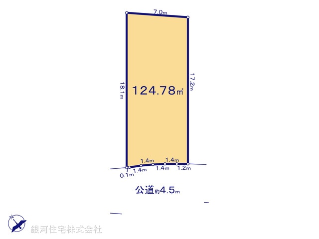 G00393966 神奈川県高座郡寒川町小谷３丁目 土地 2380万円【区画図】