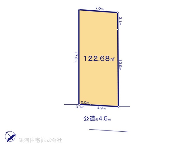 G00393967 神奈川県高座郡寒川町小谷３丁目 土地 2380万円【区画図】