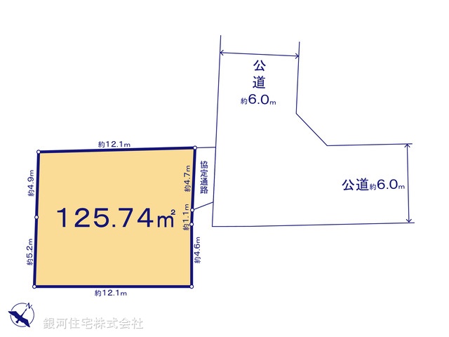 G00394007 千葉県船橋市新高根３丁目 土地(建築条件付土地) 2480万円【区画図】