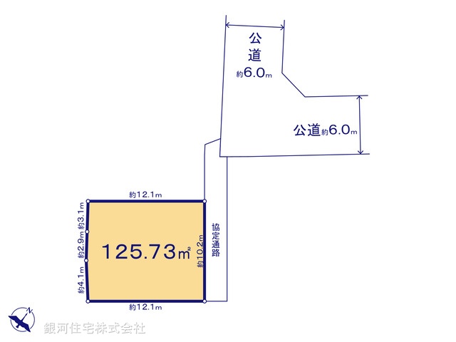 G00394008 千葉県船橋市新高根３丁目 土地(建築条件付土地) 2490万円【区画図】