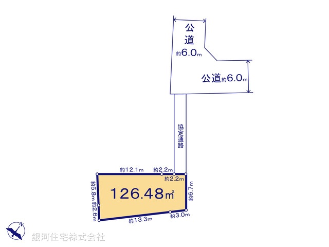 G00394009 千葉県船橋市新高根３丁目 土地(建築条件付土地) 2190万円【区画図】