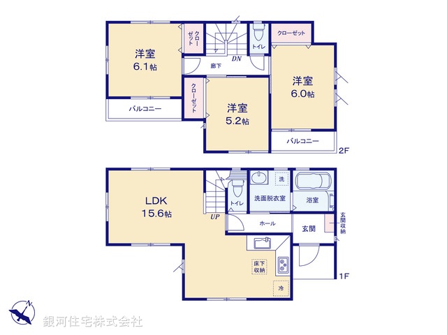 G00394010 神奈川県藤沢市善行５丁目 中古一戸建て 3190万円【間取図】