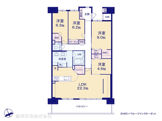 G00394036 千葉県浦安市明海５丁目 中古マンション 9580万円【間取図】