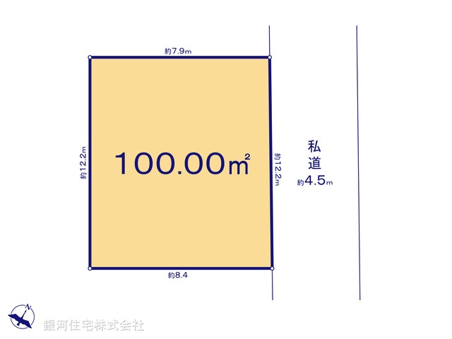 G00394053 千葉県鎌ヶ谷市東初富５丁目 土地 1180万円【区画図】