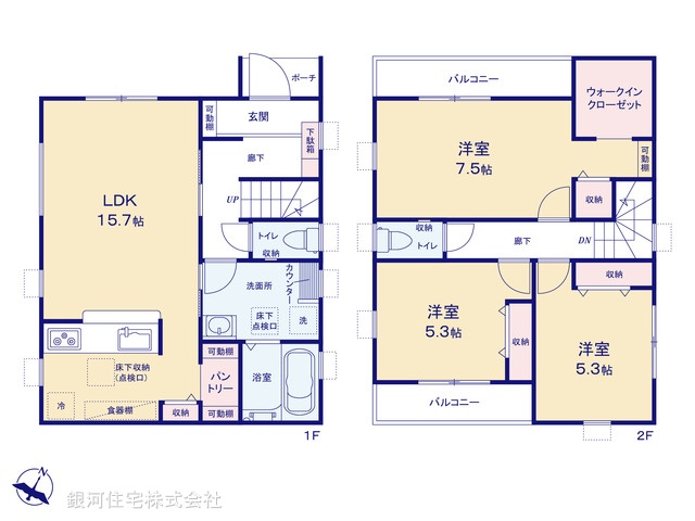 G00394080 埼玉県さいたま市岩槻区城町１丁目 新築一戸建て 3280万円【間取図】